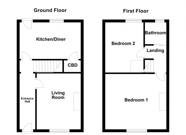 Floor Plan Image for 2 Bedroom Terraced House for Sale in Audrey Street, Ossett