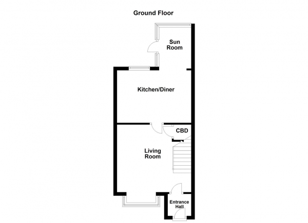 Floor Plan Image for 2 Bedroom Semi-Detached House for Sale in Turn O'the Nook, Ossett