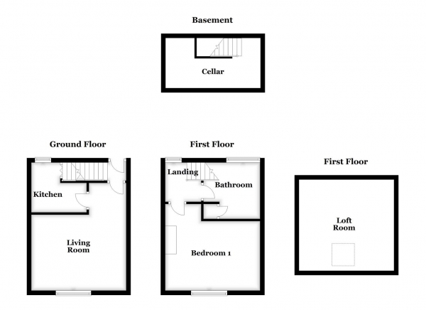 Floor Plan Image for 1 Bedroom End of Terrace House for Sale in Hilda Street, Ossett