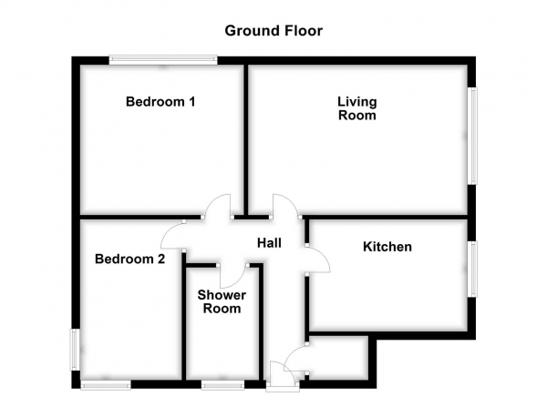 Floor Plan Image for 2 Bedroom Ground Flat for Sale in Ashwood Court, Ossett