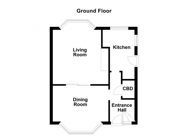 Floor Plan Image for 2 Bedroom Semi-Detached House for Sale in Doubting Road, Thornhill