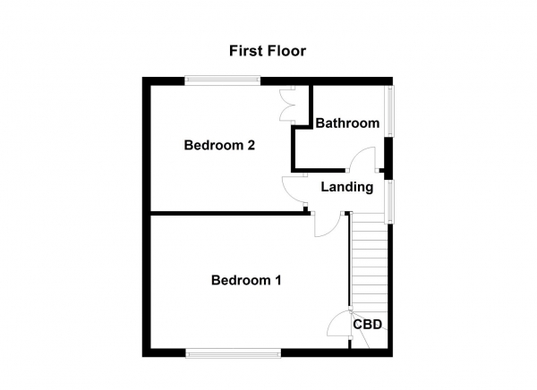 Floor Plan Image for 2 Bedroom Semi-Detached House for Sale in Doubting Road, Thornhill