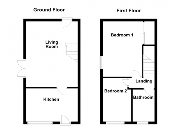 Floor Plan Image for 2 Bedroom End of Terrace House for Sale in High Street, Ossett