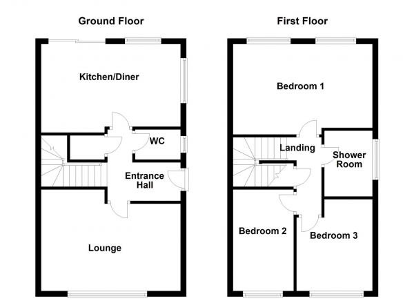 Floor Plan Image for 3 Bedroom Semi-Detached House for Sale in Longlands Road, Ossett