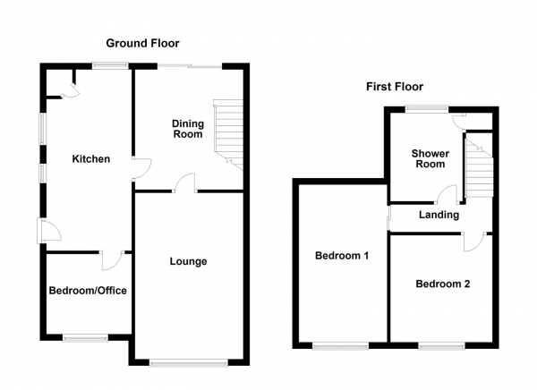 Floor Plan Image for 3 Bedroom Semi-Detached Bungalow for Sale in Barmby Close, Ossett