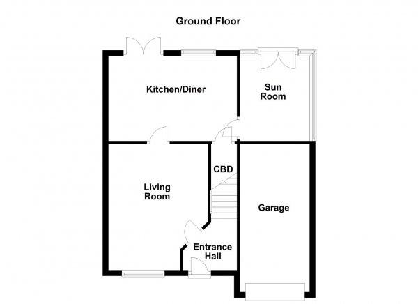 Floor Plan Image for 3 Bedroom Semi-Detached House for Sale in Crown Flatt Way, Dewsbury