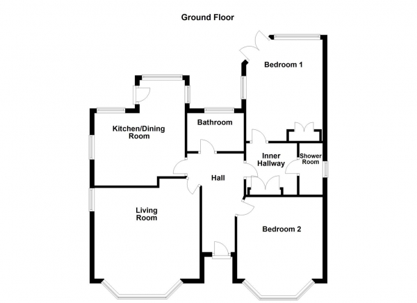 Floor Plan Image for 2 Bedroom Detached Bungalow for Sale in Queens Drive, Ossett