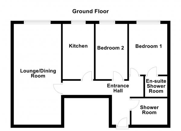 Floor Plan Image for 2 Bedroom Apartment for Sale in New Street, Ossett