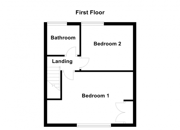 Floor Plan Image for 2 Bedroom End of Terrace House for Sale in Broomcroft Road, Ossett