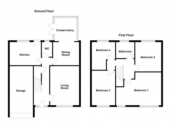 Floor Plan Image for 4 Bedroom Detached House for Sale in Wood Mount, Overton, Wakefield