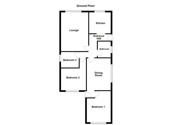 Floor Plan Image for 3 Bedroom Detached Bungalow for Sale in Westfield Drive, Ossett