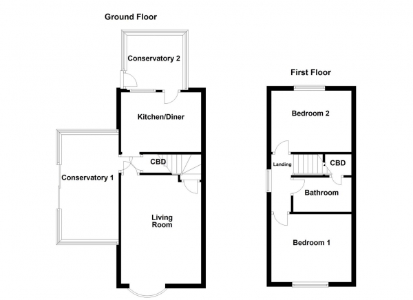 Floor Plan Image for 2 Bedroom End of Terrace House for Sale in Willow Grove, Ossett