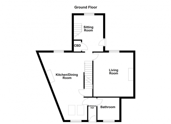 Floor Plan Image for 3 Bedroom Detached House for Sale in Cross Road, Middlestown, Wakefield