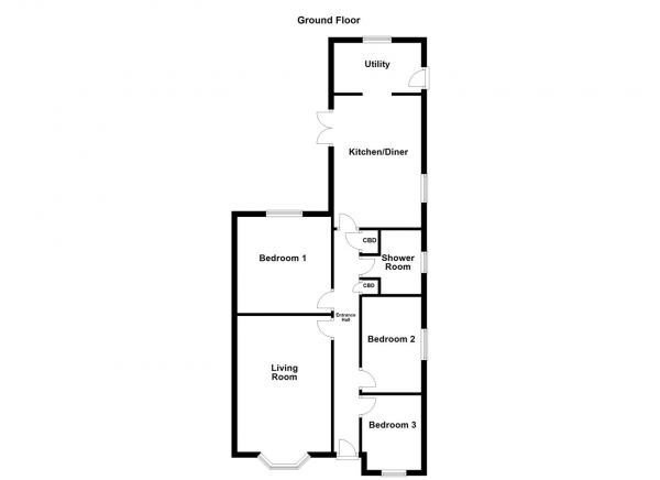 Floor Plan Image for 3 Bedroom Detached Bungalow for Sale in Millfields, Ossett