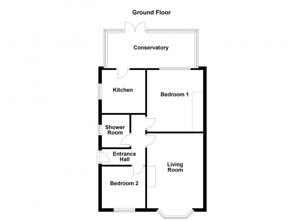 Floor Plan Image for 2 Bedroom Semi-Detached Bungalow for Sale in Rumble Road, Dewsbury