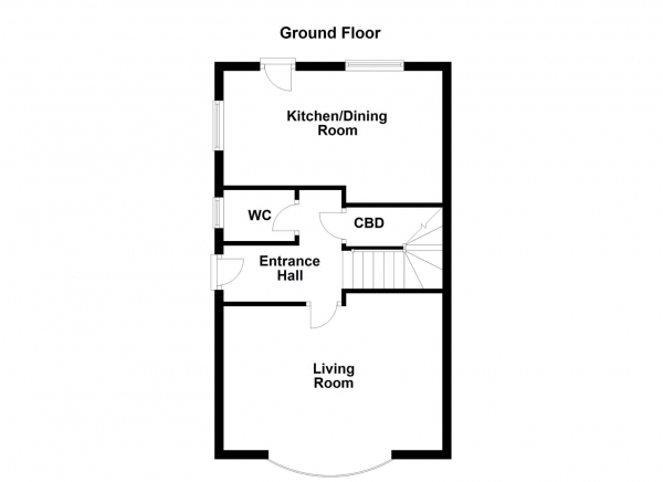 Floor Plan Image for 3 Bedroom Semi-Detached House for Sale in Cavewell Close, Ossett, WF5