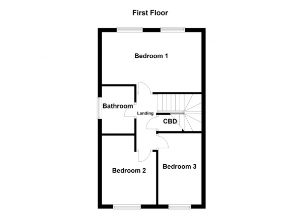 Floor Plan Image for 3 Bedroom Semi-Detached House for Sale in Cavewell Close, Ossett, WF5