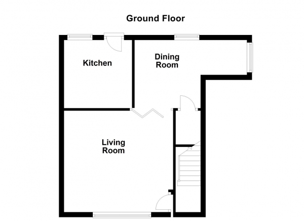 Floor Plan Image for 3 Bedroom End of Terrace House for Sale in Chestnut Terrace, Dewsbury