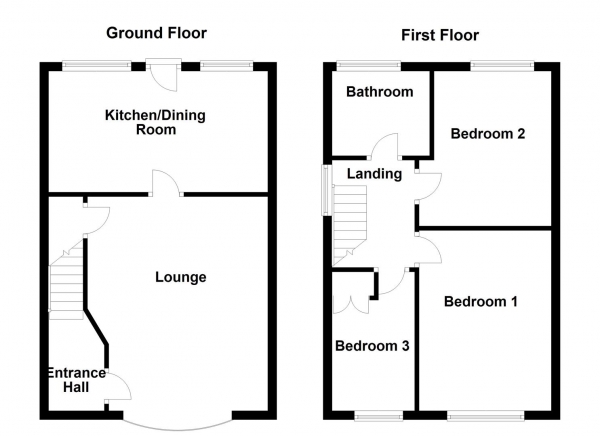 Floor Plan Image for 3 Bedroom Semi-Detached House for Sale in Whitley Spring Crescent, Ossett