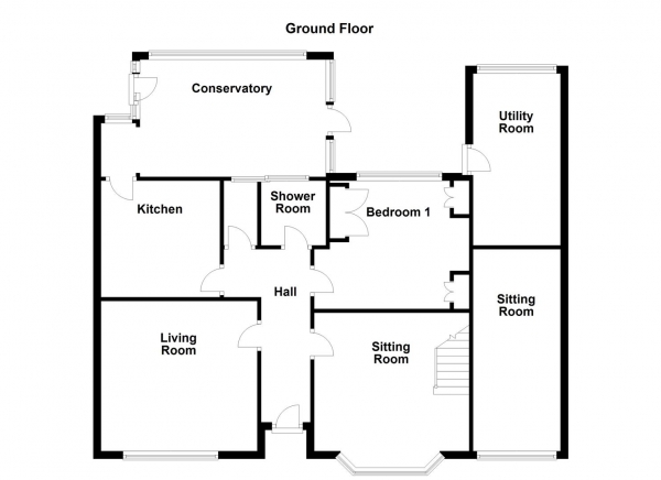 Floor Plan Image for 2 Bedroom Detached Bungalow for Sale in Chidswell Lane, Dewsbury