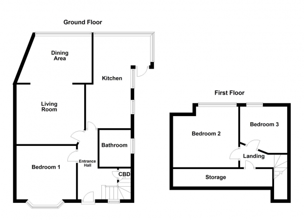 Floor Plan Image for 3 Bedroom Semi-Detached Bungalow for Sale in Wilman Post, Ossett