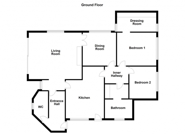 Floor Plan Image for 2 Bedroom Detached Bungalow for Sale in Thorncliffe Lane, Emley, Huddersfield