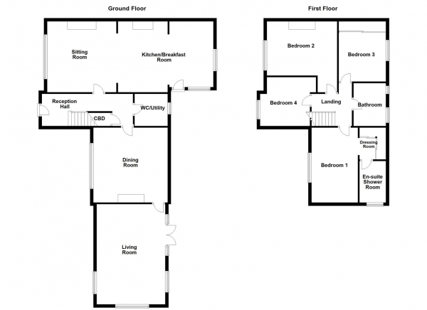 Floor Plan Image for 4 Bedroom Detached House for Sale in West Wells Road, Ossett