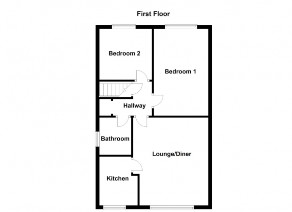 Floor Plan Image for 2 Bedroom Flat for Sale in Green Park Avenue, Ossett