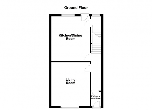 Floor Plan Image for 2 Bedroom End of Terrace House for Sale in Cross Ryecroft Street, Ossett