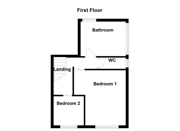 Floor Plan Image for 2 Bedroom End of Terrace House for Sale in wood street, Ossett