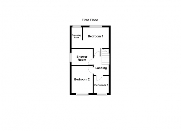 Floor Plan for 3 Bedroom Semi-Detached House for Sale in Heath Road, Dewsbury, WF12, 8QB -  &pound249,500