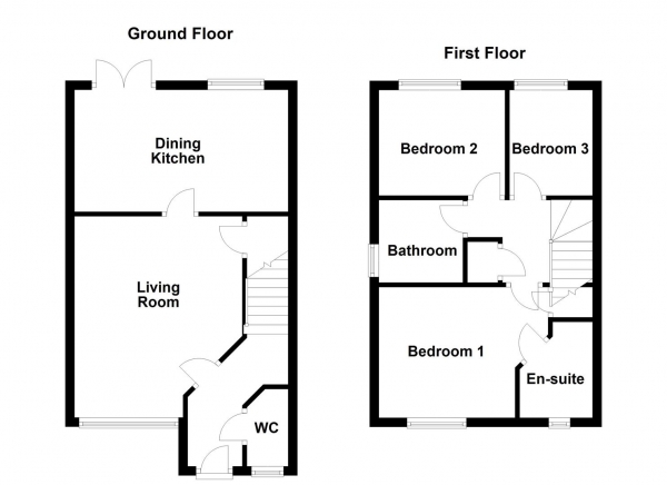 Floor Plan Image for 3 Bedroom Semi-Detached House for Sale in Marsden Avenue, Ossett, Wakefield