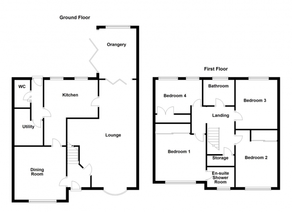 Floor Plan Image for 4 Bedroom Semi-Detached House for Sale in Whitley Spring Crescent, Ossett