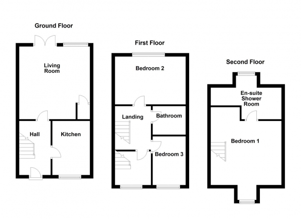 Floor Plan Image for 3 Bedroom Mews for Sale in Moorcroft, Ossett