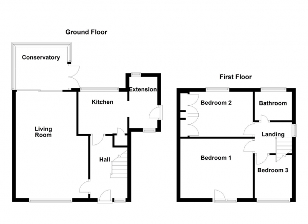 Floor Plan Image for 3 Bedroom Semi-Detached House for Sale in Highfield Road, Netherton, Wakefield
