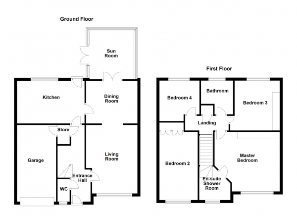 Floor Plan Image for 4 Bedroom Detached House for Sale in Manordale Close, Flockton, Wakefield