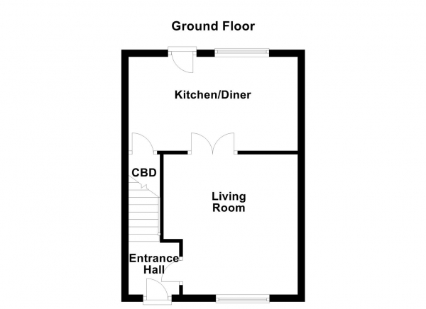 Floor Plan Image for 3 Bedroom Semi-Detached House for Sale in Crown Flatt Way, Dewsbury