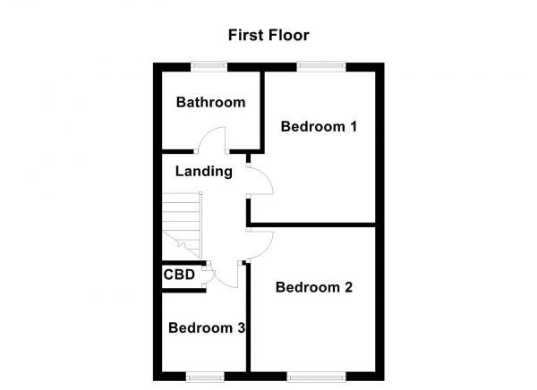 Floor Plan Image for 3 Bedroom Semi-Detached House for Sale in Crown Flatt Way, Dewsbury