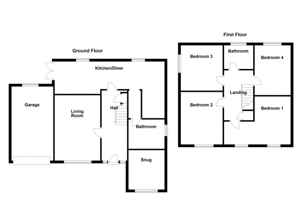 Floor Plan Image for 4 Bedroom Detached House for Sale in Wood Mount, Overton, Wakefield