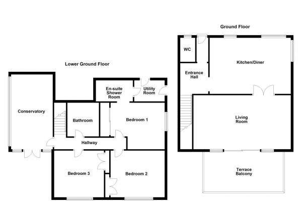 Floor Plan Image for 3 Bedroom Detached House for Sale in Daleside, Dewsbury