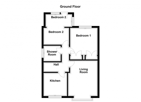 Floor Plan Image for 2 Bedroom Detached Bungalow for Sale in Westfield Farm, Ossett