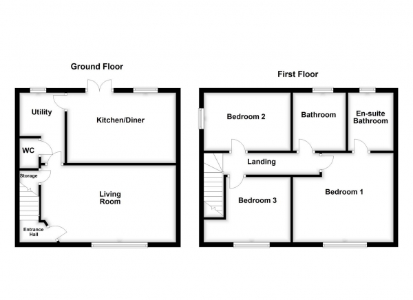 Floor Plan Image for 3 Bedroom Town House for Sale in Frances Road, Earlsheaton, Dewsbury