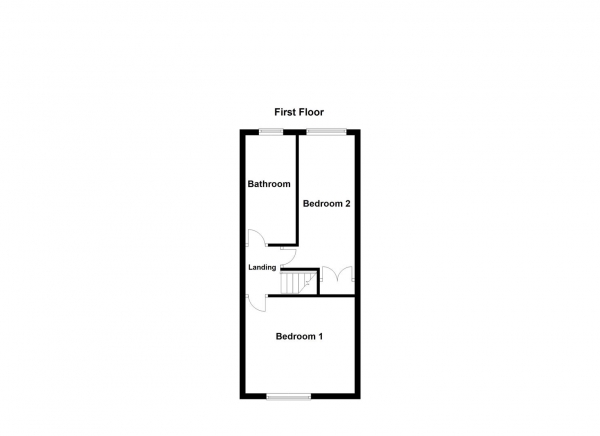 Floor Plan Image for 2 Bedroom Terraced House for Sale in Cross Keys, Ossett