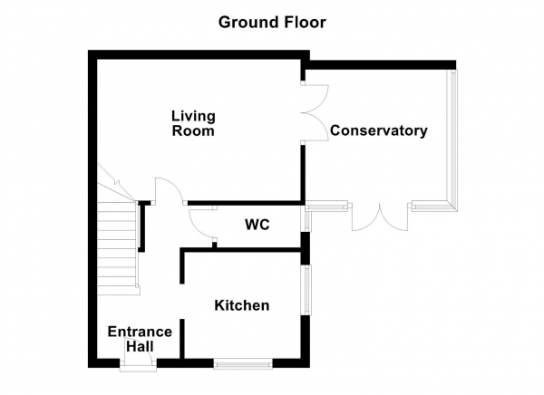 Floor Plan for 3 Bedroom Terraced House for Sale in Woodhead Close, Ossett, WF5, 9JJ -  &pound225,000