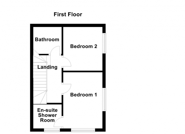 Floor Plan for 3 Bedroom Terraced House for Sale in Woodhead Close, Ossett, WF5, 9JJ -  &pound225,000