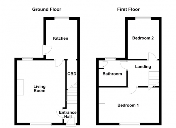 Floor Plan Image for 2 Bedroom End of Terrace House for Sale in Barnsley Road, Flockton, Wakefield