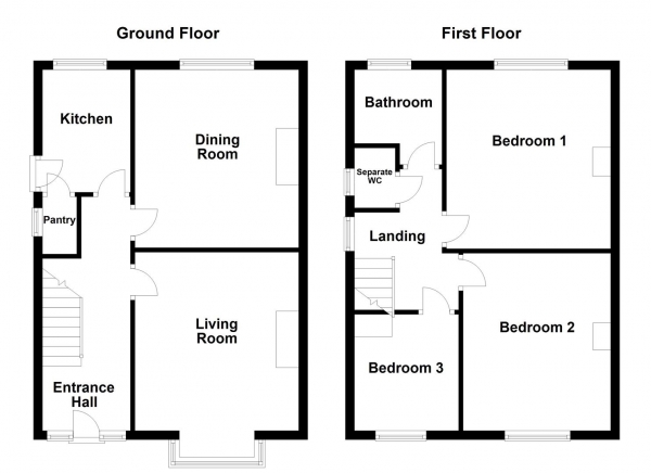 Floor Plan Image for 3 Bedroom Semi-Detached House for Sale in Soothill Lane, Soothill, Batley