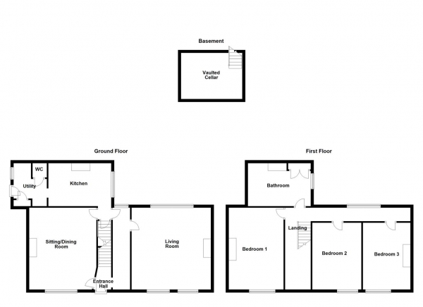 Floor Plan Image for 3 Bedroom Detached House for Sale in Headland Lane, Earlsheaton, Dewsbury