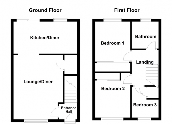 Floor Plan Image for 3 Bedroom Semi-Detached House for Sale in Phoenix Court, Soothill, Batley