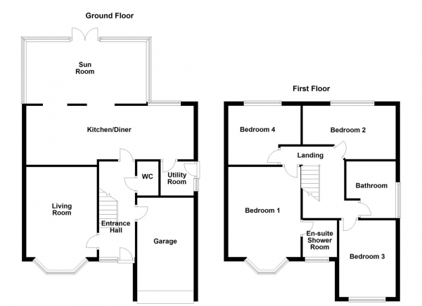 Floor Plan Image for 4 Bedroom Detached House for Sale in Whinmoor Drive, Clayton West, Huddersfield